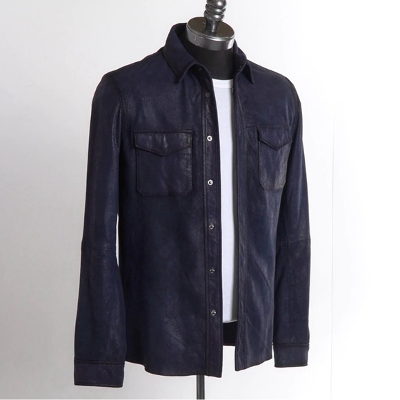 John Varvatos Izzy goat suede Jacket. Size EU 44 USA 34 Small BNWT $698 - Picture 9 of 16